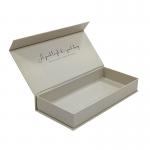 White Stylish Magnetic Packaging Box UV Coated Flip Magnetic Gift Box For Stickers for sale