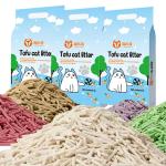 Odor Eliminating Tofu Based Cat Litter Brown Earth Friendly Cat Litter for sale