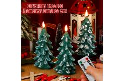 China Versatile Flameless Taper Candles Real Wax Christmas Tree Candles supplier
