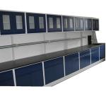 All Steel Chemistry Lab Bench with DTC 16-INCH THREE SECTION SILENT RAIL and Marble Counter Tops for sale