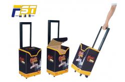 China Eco - Friendly Mobile Folding Box Trolley Silk Screen Printing With Large Capacity supplier