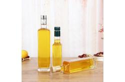 China Transparent Glass Olive Oil Bottle With Cap Pourer Diswasher Safe Easy To Dispense supplier