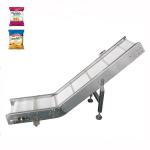 Snack Bag Inclined Cleated Belt Food Grade Conveyor Systems for sale