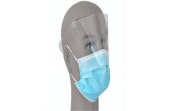 China Anti Bacteria Nonwoven Disposable Dust Mask With A Clear Plastic Eye Shield supplier