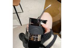 China ISO14001 500ML Simple Glass Custom Drinking Cups Mug For Cappuccino Coffee supplier