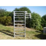 10' Height Adjustable Cattle Fence Panel Galvanized Cattle Loading Ramp With Sliding Gates