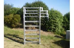 China 10' Height Adjustable Cattle Fence Panel Galvanized Cattle Loading Ramp With Sliding Gates supplier