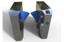 China Pedestrian 27cm Flap Barrier Turnstile Infrared Sensor Anti Trap Voice Prompt supplier