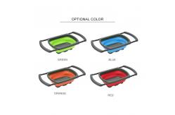 China BPA Free Square Silicone Collapsible Colander Strainer supplier