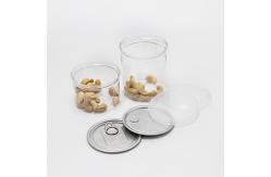 China FDA Certified Clear PET Plastic Cylinder Drink Can Container With Lid supplier