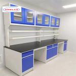 Customized Made Hospital Full Steel Lab Island Bench with Export Plywood Packaging for sale