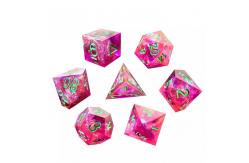 China Handmade Sharp Edge Resin RPG Dice Portable Sturdy Polyhedron supplier