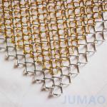 Colorful Unliminated Wide Metal Mesh Curtain With Sprial Technology for sale