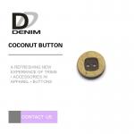 16L Coconut Bulk Buttons 4 Holes With Square Engraved Design for sale