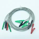Reusable DIN3 5 Lead Clip ECG Cable Green Black Red for sale