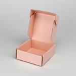 Custom Printed Light Pink Corrugated Subscription Box For Beauty Brands for sale