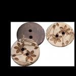 Natural Coconut Button Layered Pattern