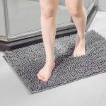 Non Slip Washable Chenille Bath Mat Rectangular Shape