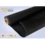 Black Fire Retardant Blanket Glass Fiber Roll Compenstor Cloth 1.2mm Thermal Insulation Roll for sale