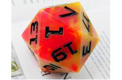 China Single 20 Sided Glowing Resin Game Dice DND COC TRPG supplier