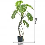 100cm Artificial Landscape Trees Green Monstera Floor Hyperallergic Plants For Office Decor for sale