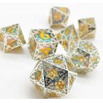 Silver Metal Frame Resin Dice Set DND#RPG#COC Dungeon And Dragon