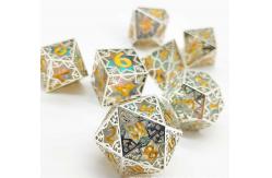 China Silver Metal Frame Resin Dice Set DND#RPG#COC Dungeon And Dragon supplier