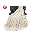 Luxurious Faux Fur Throw Blanket Super Soft Fuzzy Cozy Plush Fluffy Elegant Blanket with with Reversible fleece Throw for sale