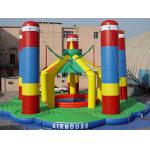 Flame / UV Resistant Airhouse Inflatable Bungee Trampoline , Inflatable Amusement Park for sale