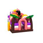 5.8x6x6m Commercial Inflatable Water Slides Flamingo Beach Coconut Tree Theme for sale