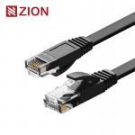 Zion Communication FLAT CAT6 UTP RJ45 Patch Cord Lan Cable Plug Connector for Mac, Computer, PC, Router, Modem for sale
