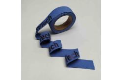China Elastic Reflective Webbing Material Blue Cotton Canvas Recycled For Bag Strap supplier