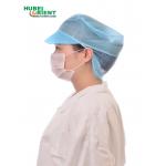ISO13485 Nonwoven Disposable Snood Caps With Peak for sale
