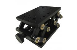 China 55mm Travel Aluminum Alloy Scissor Jack Table Black Anodized supplier