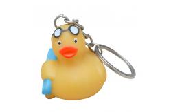 China Funny Mini Rubber Ducks Shaped Toy Soft PVC Rubber Duck Keychain 5 Inch supplier