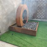 Customizable Electric Corten Steel Water Feature For Architectural Design