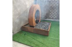 China Customizable Electric Corten Steel Water Feature For Architectural Design supplier