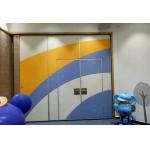 Sponge Leather Acoustic Flexible Office Partition Walls / Aluminium Frame Folding Sliding Doors for sale