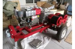 China Double Capstan Drum Winch 5 Tons With Trailer Match Honda / Yamaha Gasoline Engine supplier