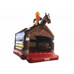 Simple inflatable horseman bouncer house 0.55mm PVC inflatable horse jump house for supply for sale