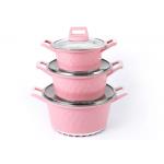 2 Layers LFGB 3003 Aluminum Alloy Non Stick Soup Pot for sale