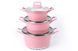 China 2 Layers LFGB 3003 Aluminum Alloy Non Stick Soup Pot supplier