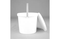 China 1L 33oz Empty Greek Yogurt Bucket Plastic Bucket With Screw On Lid supplier