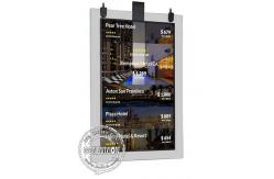 China Transparent LED Display 43″ High Brightness Dual Screen Ceiling Installation supplier