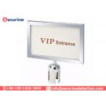 SS201 Retractable Belt Barrier Sign Holder Frame For A3 A4 Paper for sale