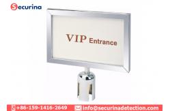 China SS201 Retractable Belt Barrier Sign Holder Frame For A3 A4 Paper supplier