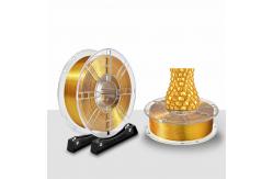 China 3d printer 1.75mm silk gold Coiled PLA Filament 3D Printing Filament supplier