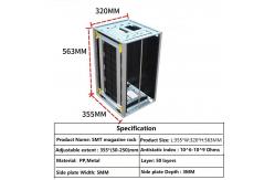 China Plastic Metal Foldable SMT ESD PCB Storage Racks Conductive Magazine Rack supplier