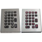 IP65 21 key marine keyboard , stainless steel keyboard with red backlight for sale