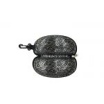 Black EVA Glasses Case Digital Printing Fabric Shockproof with Nylon Zipper for sale